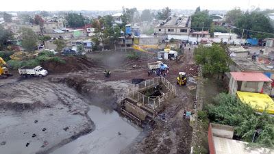 MANTIENEN TRABAJO COORDINADO PARA LIMPIAR LA PRESA “EL ÁNGULO”