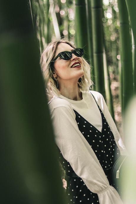 DOTS DRESS BEHIND BAMBOO