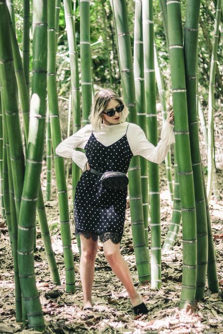 DOTS DRESS BEHIND BAMBOO