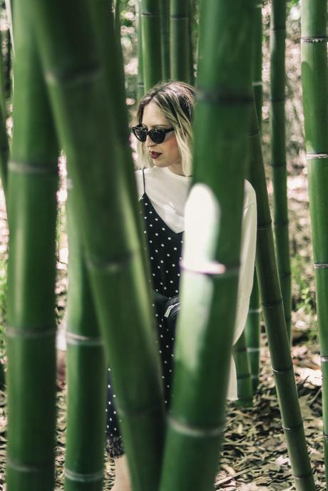 DOTS DRESS BEHIND BAMBOO