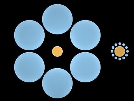 La ilusión óptica de la Luna y el Sol sobre el horizonte