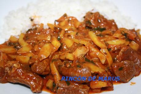 GUISO DE OLLUQUITOS CON CARNE DE TERNERA GUISO DE OLLUQUITOS CON CARNE DE TERNERA
