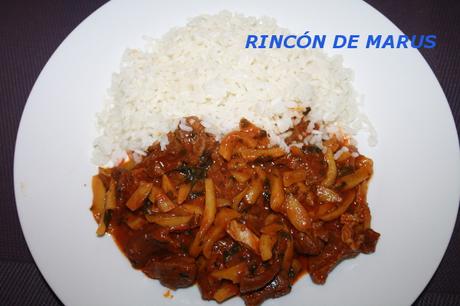 GUISO DE OLLUQUITOS CON CARNE DE TERNERA