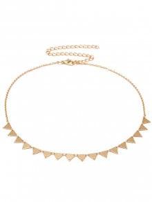 Collar con forma de collar de metal triangular