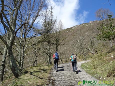 Ruta al PICO COGOLLA desde AVALLE, Parres Giro a la derecha