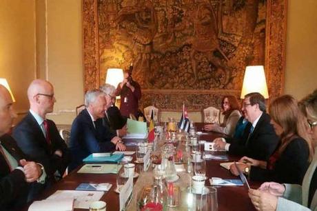 Ministro de Exteriores de Bélgica recibe en Bruselas a Bruno Rodríguez