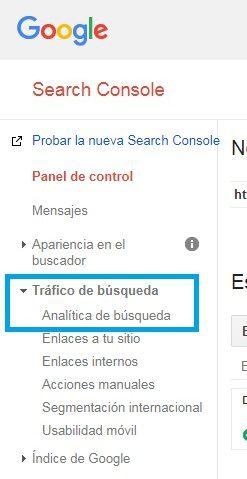 Google Search console Analitica de busqueda | Maria en la red