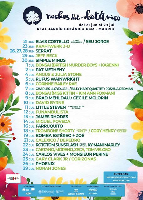 Noches del Botanico en Madrid del 21 de Junio al 29 de Julio