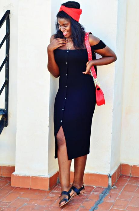 MIDI BLACK DRESS MIDI BLACK DRESS