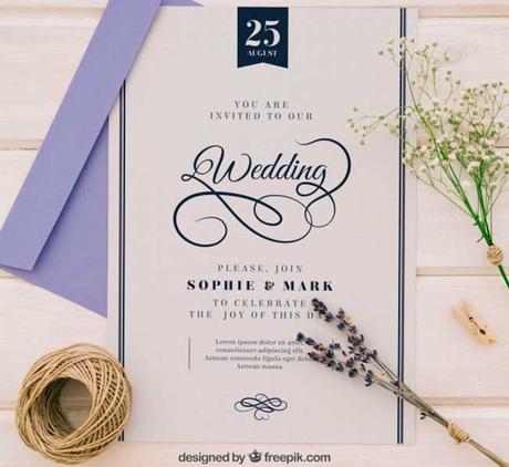 Sophisticated wedding invitation download