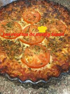 PIZZA CON MASA DE CALABACINES DE MI AMIGA MARÍA JOSE