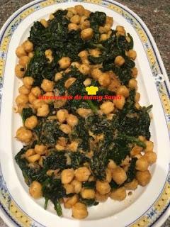 ESPINACAS CON GARBANZOS AL ESTILO ANDALUZ DE MI AMIGA MARÍA JOSE