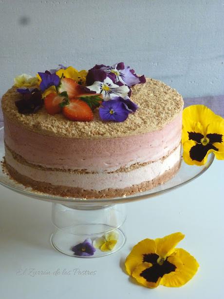 Tarta de Fresas y Galletas