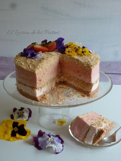 Tarta de Fresas y Galletas