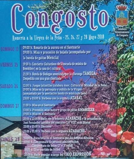 Grandes fiestas en Congosto y Romería a la Virgen de la Peña 2018