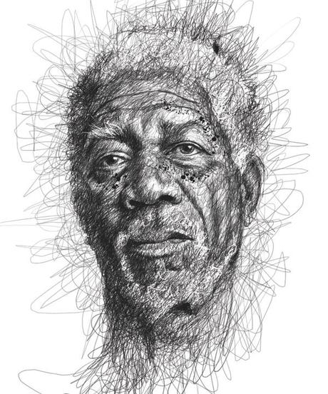 Dibujos de caras de famosos con un estilo unico por Vince Low Dibujos de caras de famosos con un estilo unico por Vince Low