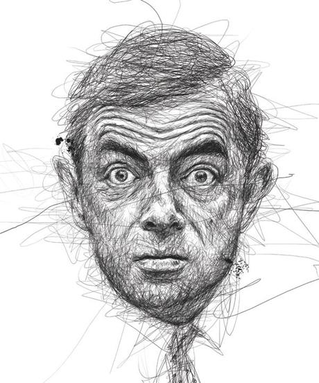 Dibujos de caras de famosos con un estilo unico por Vince Low Dibujos de caras de famosos con un estilo unico por Vince Low