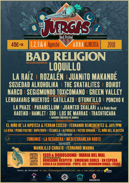 [Noticia] Cartel del The Juergas Rock Festival 2018