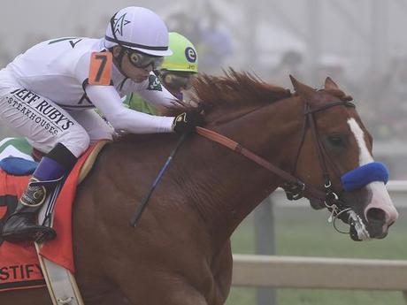 Mike Smith a bordo de Justify (7) pasa a José L. Ortiz
