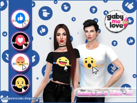 Reacting to you ☻ T-Shirts ~ SET (Sims 4) Reacting to you ☻ T-Shirts ~ SET (Sims 4)