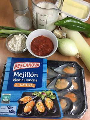 Mejillones Con Verduras Gratinados Con Bechamel De Tomate