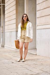 The beautiful white denim jacket