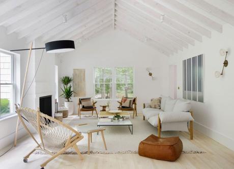 muebles de diseño madera natural estilo hamptons estilo escandinavo decoración en blanco casa new york casa de la playa beach house   