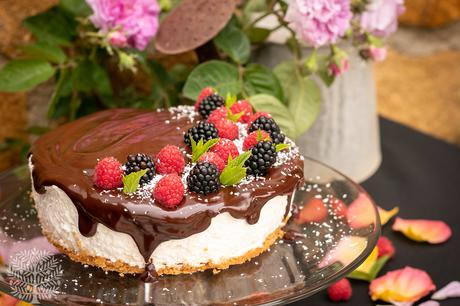 Tarta de mousse de coco