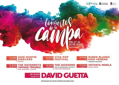 Los Conciertos de la Campa (Santander): Vetusta Morla, Dani Martín, The Jacksons, Rubén Blades, Kiko Veneno, The Waterboys, Vintage Trouble, Sidecars...