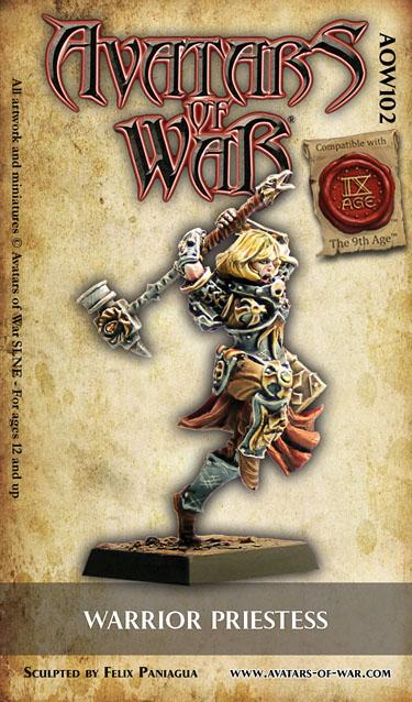 Sunna de Sonnstahl y Sacerdotisa Guerrera, novedades de AoW para Mayo