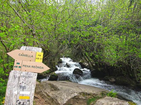 Peña Melera desde Felechosa por Foces del Pino