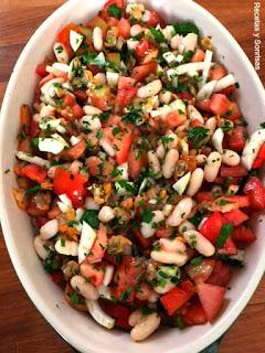 ENSALADA DE JUDIAS BLANCAS HINOJO Y BERBERECHOS