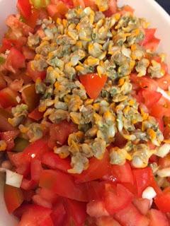 ENSALADA DE JUDIAS BLANCAS HINOJO Y BERBERECHOS