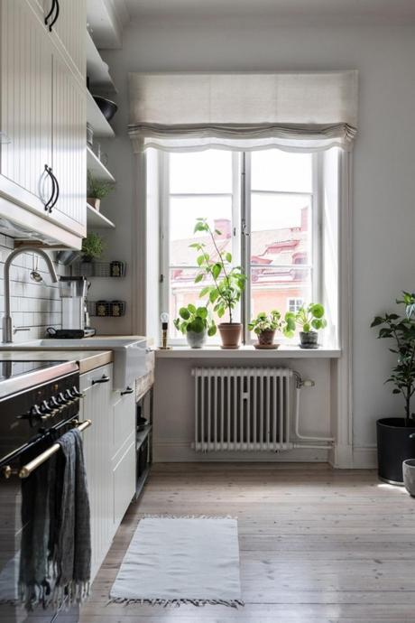 pisos pequeños pisos diáfanos cocinas abiertas cocina nórdica cocina moderna cocina escandinava cocina blanca   