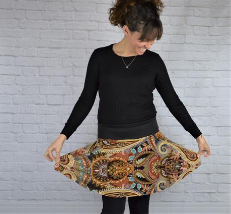falda handmade mujer estampado étnico