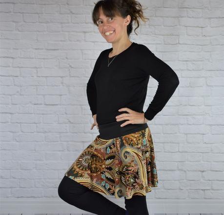 falda handmade estampado étnico