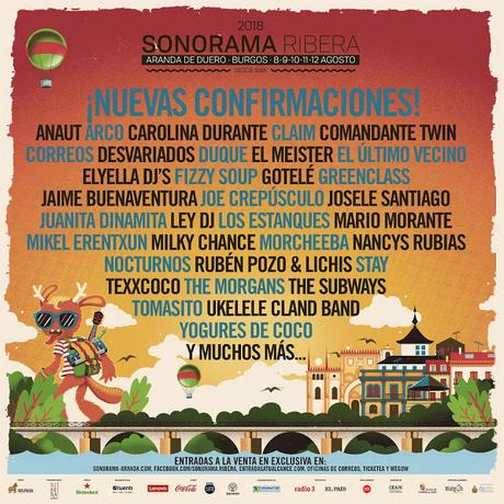 Sonorama 2018: Mikel Erentxun, Morcheeba, Josele Santiago, Rubén Pozo & Lichis, Tomasito, Anaut, Carolina Durante...