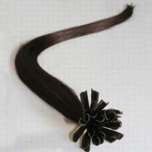 100s 0.5g / s Straight Nail / U Tip Remy Hair Extensions # 2 Darkest Brown