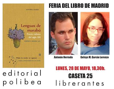 Antología Lenguas de marabú. Poesía cubana del siglo XXI en la Feria del libro de Madrid