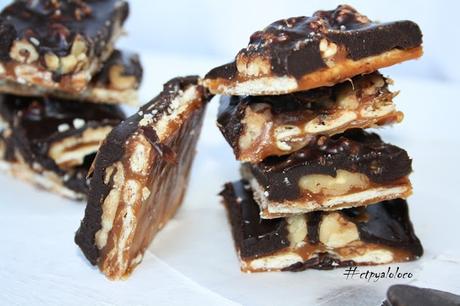 Galletas con chocolate y toffe salado