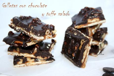 Galletas con chocolate y toffe salado