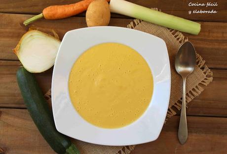CREMA DE CALABACIN, PATATAS Y ZANAHORIAS CREMA DE CALABACIN, PATATAS Y ZANAHORIAS