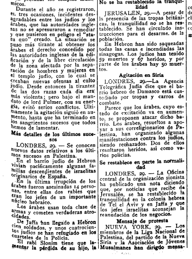 ¿Limpieza étnica en Palestina? Sí, el progrom de judíos en Hebrón de 1929. hebron