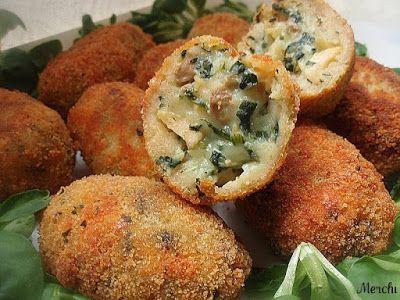 Croquetas de espinacas con pollo y champiñones, Foto 2