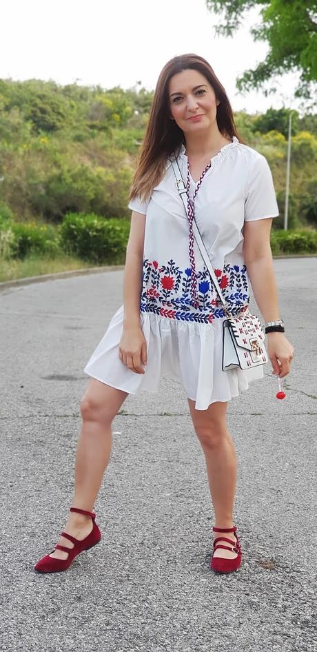 Vestido blanco con bordados