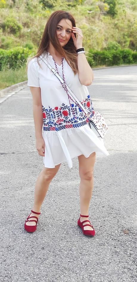 Vestido blanco con bordados