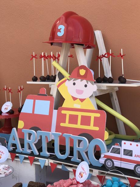 Tercer cumpleaños arturo bombero