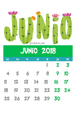 Calendario de Junio descarga gratuita