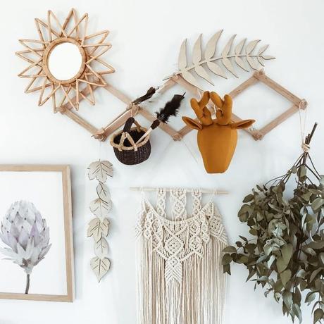 Decoración animal para la habitación infantil perchero madera DIY