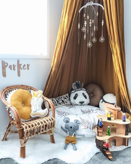 Decoración animal para la habitación infantil corner dossel decoration